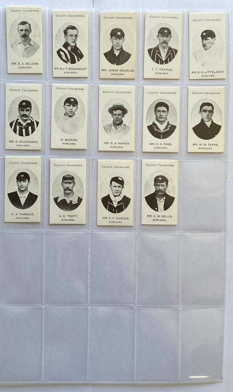 County Cricketers Middlesex 1907 (Reprint 1987). WILL DISCONTINUE AFTER CURRENT STOCK SELLS THROUGH