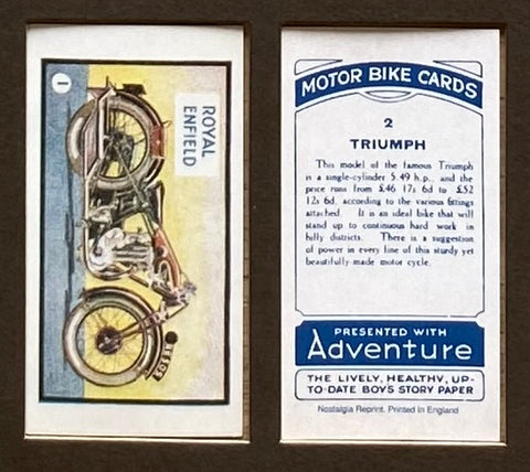 モーターバイクカード 1929年(1993年再版)