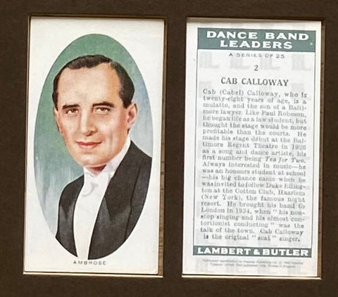 Dance Band Leaders 1936 Lambert & Butler (Reprint 1992)