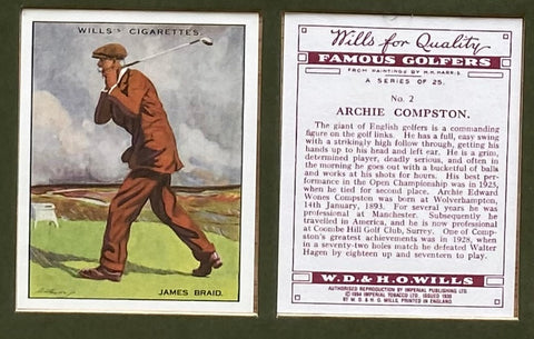 Famous Golfers 1930 Wills (Reprint 1987)