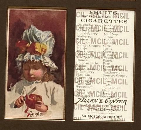 Fruits Children 1891 Allen & Ginter (USA) (Reprint 1989)