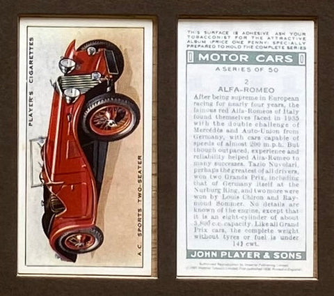 Motor Cars 1st Series 1936 Players (Reprint 1990)
