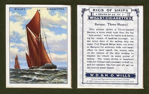 Rigs of Ships 1929 Wills (Reprint 1987)