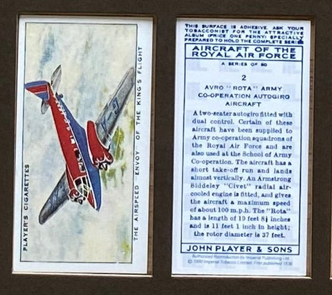 Aircraft of the Royal Air Force 1938 Players (Reprint 1990)