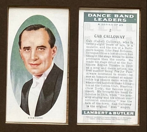 Dance Band Leaders 1936 Lambert & Butler (Reprint 1992)