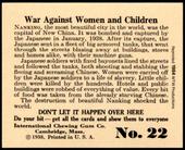 1938年「Don't Let It Happen Over Here」インターナショナルチューイングガム（アメリカ）（1984年再版）。ほぼ完売！