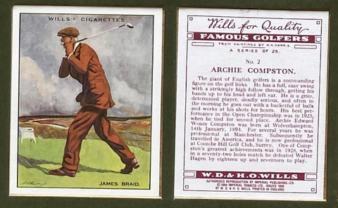 名ゴルファー 1930 ウィルズ（1987年再版）