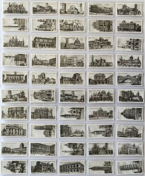 Gems of Italian Architecture (B&W) unissued 1917 Wills (Reprint 1960). ALMOST SOLD OUT!