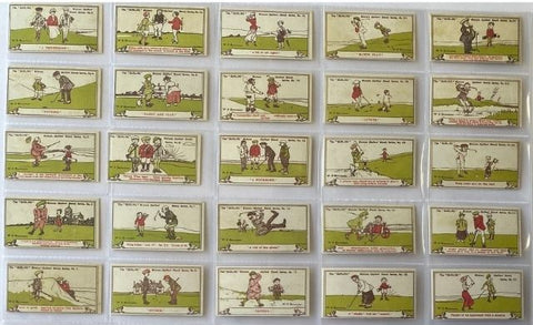 ゴルフシリーズ。ユーモラスな1910年製フェリックス（ベルギー）（1989年再版）。在庫売ったら、完売！