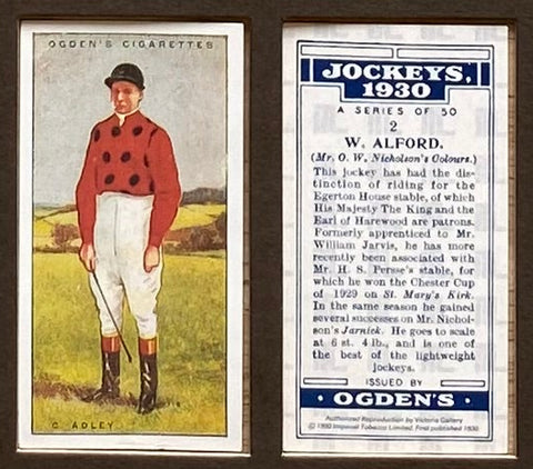 ジョッキーズ 1930 オグデンズ（1990年再版）。ほぼ完売！