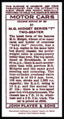 Motor Cars 2nd Series 1937 Players (Reprint 2000)