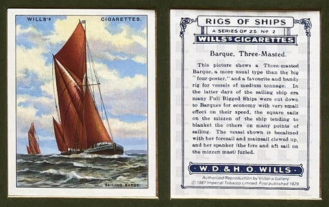 Rigs of Ships 1929 Wills (Reprint 1987)